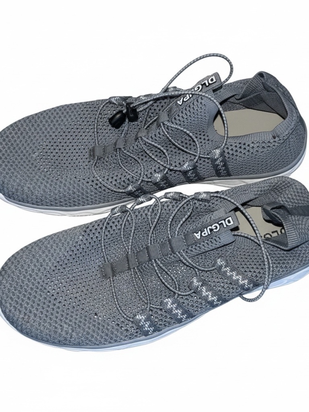 DLGJPA Men's Lightweight Quick Drying Gray Water Shoes Size 10-11.0